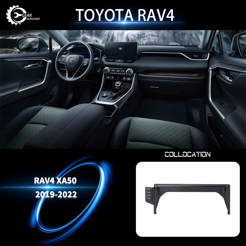 Color: Red - For Toyota RAV4 XA50 2019 2020 2021 2022 Screen Car Mobile Phone Holder GPS Bracket Gravity Mount Support Auto Stand Accessories