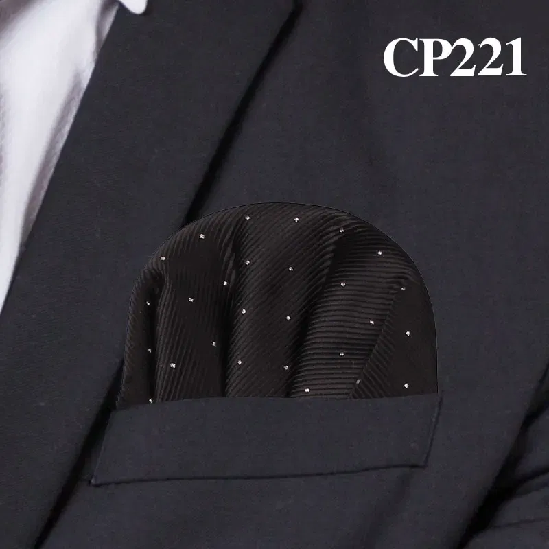 Color: Ginger - Fashion Dots Suits Pocket Square For Men Business Chest Towel Hanky Gentlemen Hankies Classic Suit Napkin Mens Handkerchief