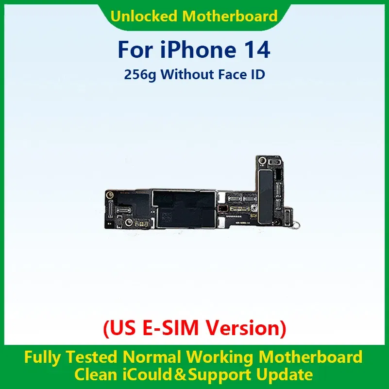 Color: Grey/Green, Ships From: CHINA - Top 100%Working Fully Tested Mainboard For iPhone 14 Pro Max Unlocked Motherboard With Face ID Cleaned iCloud US E-SIM Version
