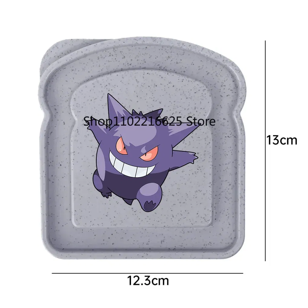 Color: Blue - new pokemon Sandwich Containers Lunch Toast Storage Box With Lid Portable Food Storage Reusable Microwave Lunch Sandwich Box
