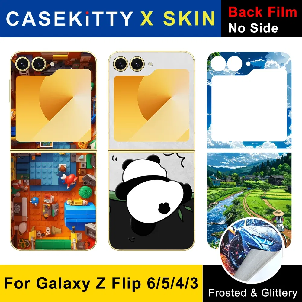 Color: ROSE, Bundle: Bundle 19 - CASEKiTTY Skin For Galaxy Z Flip 5 Back Film Samsung Z Flip 6 Sticker Flip 4 3 Protective Decal Wrap Back Cover Screen Protector