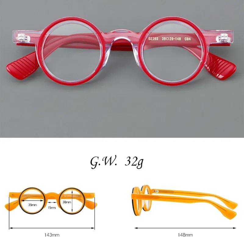 Frame Color: Pink, Eye Prescription: +375 - VCKA Round Acetate Photochromic Reading Glasses Frame Men Prescription Anti-blue Eyeglasses Women Custom Eyewear +0.50 to+6.0
