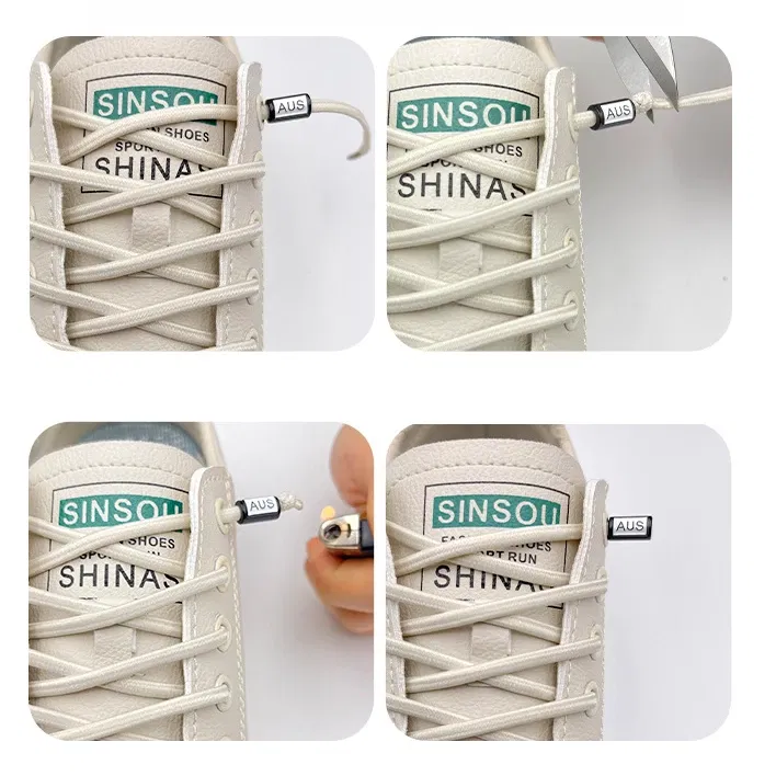 Color: Red, Length: 100cm - Thickened No Tie Shoelaces Elastic Laces Sneakers Round Shoe Laces Without Ties Kids Adult Quick Shoelace One Size Fits All Shoe