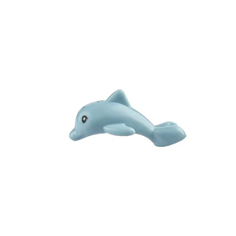 Color: Light Grey - MOC City Animal Building Block Figures Hare Dairy Cow Squirrel Dolphin Pug DIY Farm Street View Accessories Bricks Toys Gifts