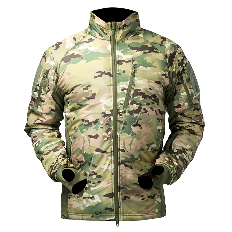 Color: SKY BLUE, Size: XL - Mege Men's Tactical Jacket Coat Fleece Parka Outdoor Outwear Lightweight Gear