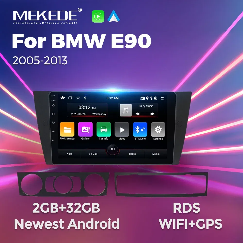 Color: GRAY - MEKEDE IPS 9 Inch For BMW 3-Series E90 E91 E92 E93 2005-2013 Autoradio Multimedia Head Unit No 2 Din GPS Navigation WIFI FM