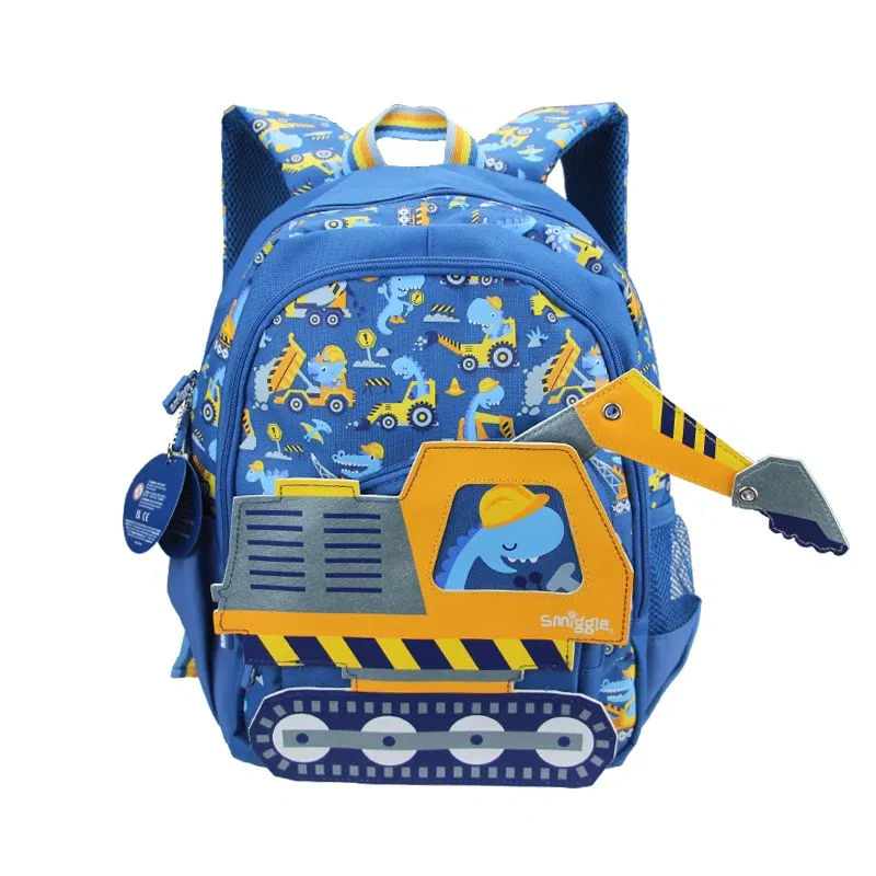Color: GRAY - Australia smiggle original children's schoolbag girls Gabby shoulder backpack Kawaii 3-7 year modeling bags 14 inch