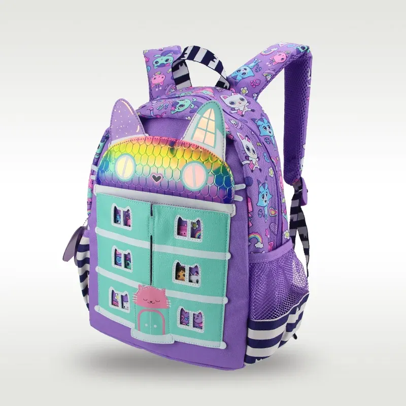 Color: GRAY - Australia smiggle original children's schoolbag girls Gabby shoulder backpack Kawaii 3-7 year modeling bags 14 inch