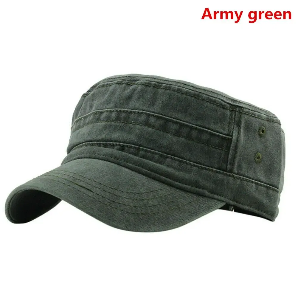 Color: WHITE - 1PC Camouflage Army Hat Men Women Baseball Cap Camo Military Cadet Combat Fishing Cap