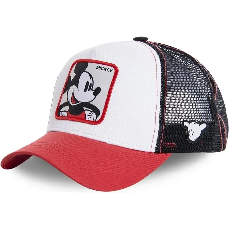 Color: Fluorescent Yellow, Size: Adjustable - Hot Sale Unisex Anime Cartoon Cap Disney Embroidery Baseball Cap Men Women Trucker Hat