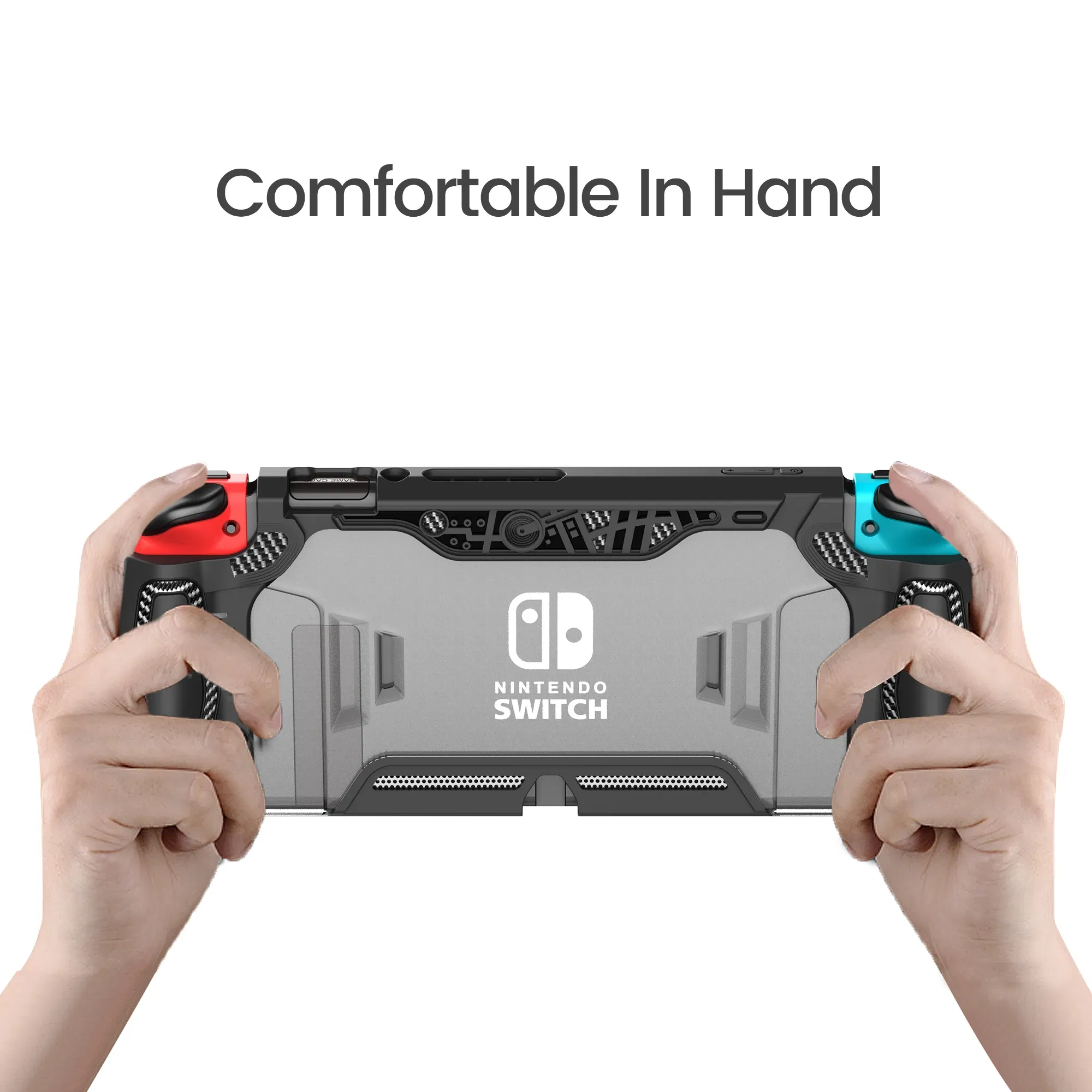 Color: WHITE - For Nintendo Switch Case Dockable Case Compatible with Console & Joy-Con Controller nintendos switch TPU Grip Protective Cover