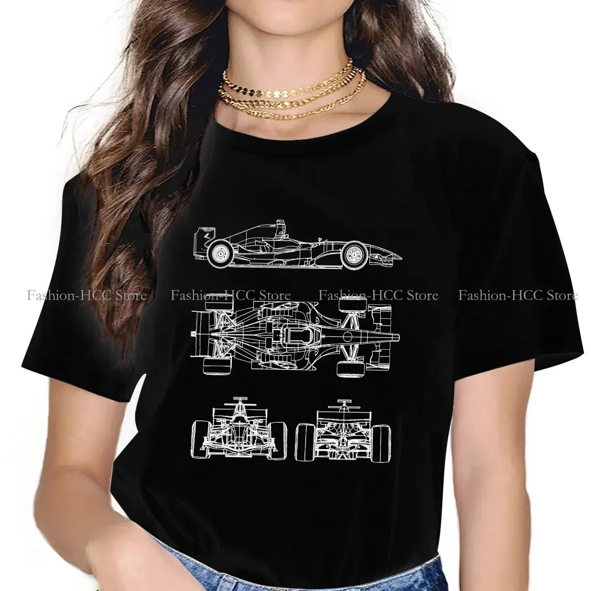 Color: black, Size: M - Race Car Project Special Polyester TShirt Formulate 1 Top Quality Creative Clothes T Shirt Stuff