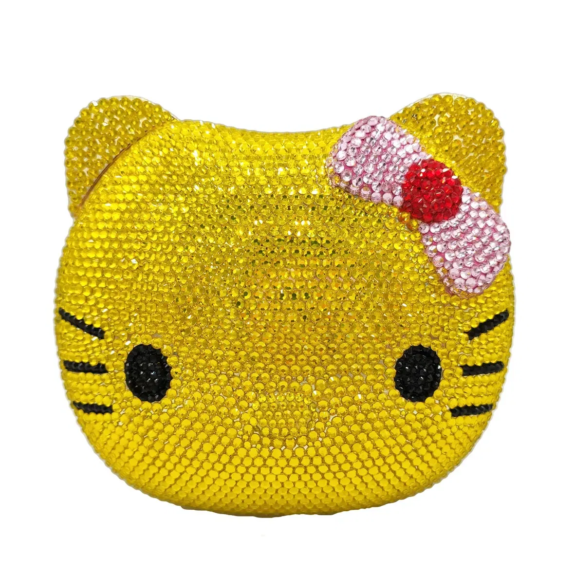 Color: Clear - Luxury Navy Blue Crystal Animal Evening Bags Cat Designer Party Purse Ladies Clutch Bags Women Handbags