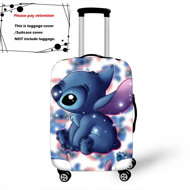 Color: GRAY, Size: L - Lilo Stitch Elastic Luggage Protective Cover Trolley Suitcase Dust Bag Case Cartoon Travel Accessories