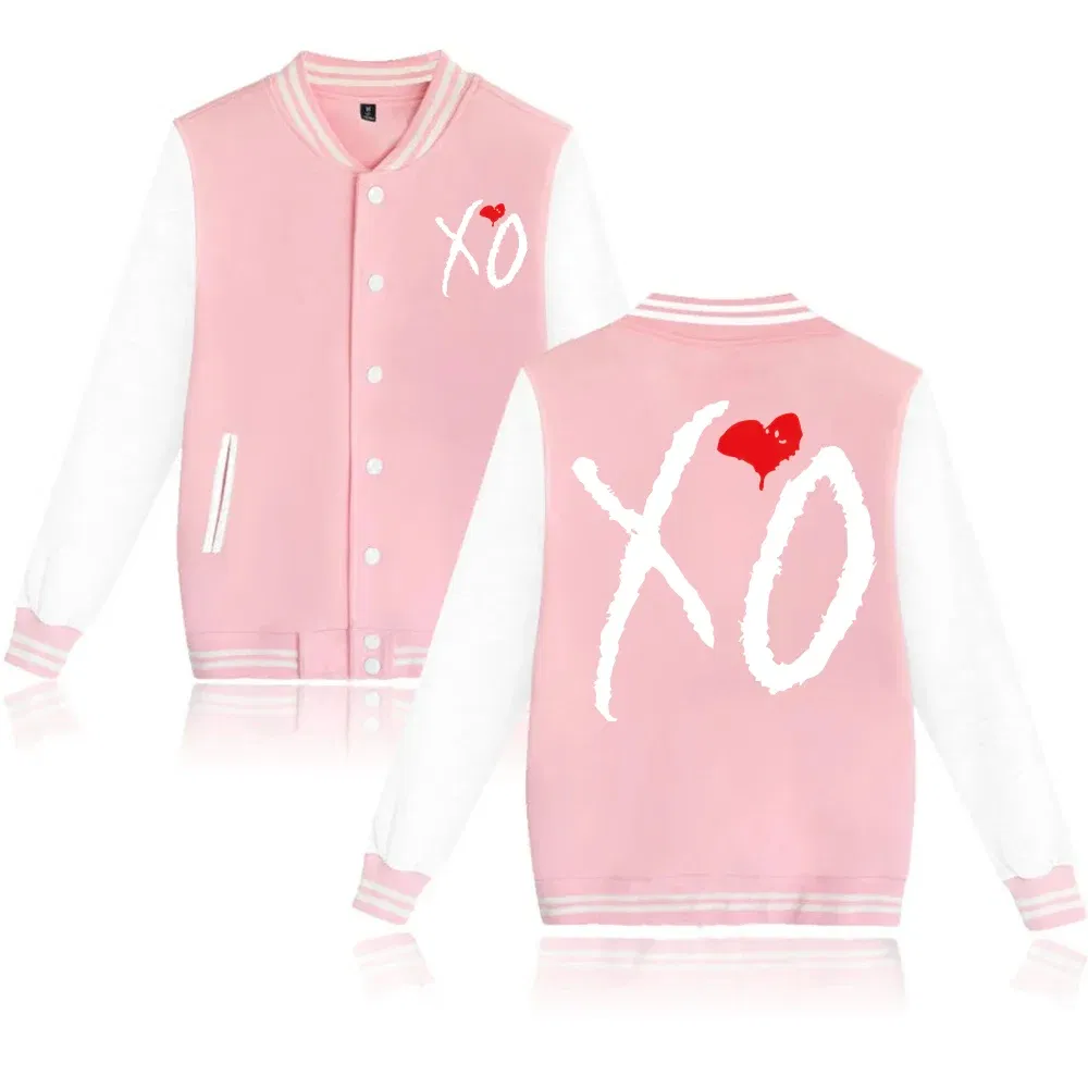 Color: Beige, Size: M - The Weeknd XO Jacket Hoodie The Weeknd The Host Music Sweatshirt Long Sleeve  Baseball Uniform Clothes Unisex