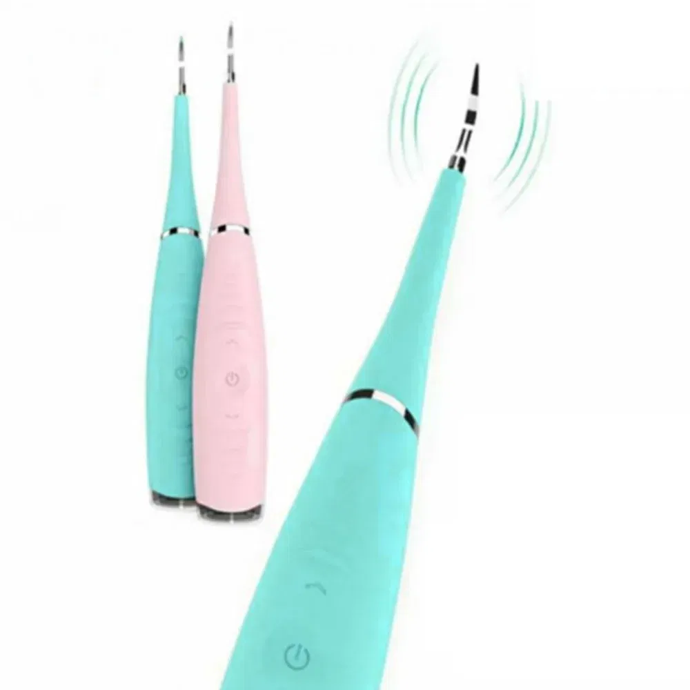 Color: Pink - Portable Electric Sonic Dental Scaler Tooth Calculus Remover Tooth Stains Tartar Tool Dentist Teeth Whitening Toothbrush