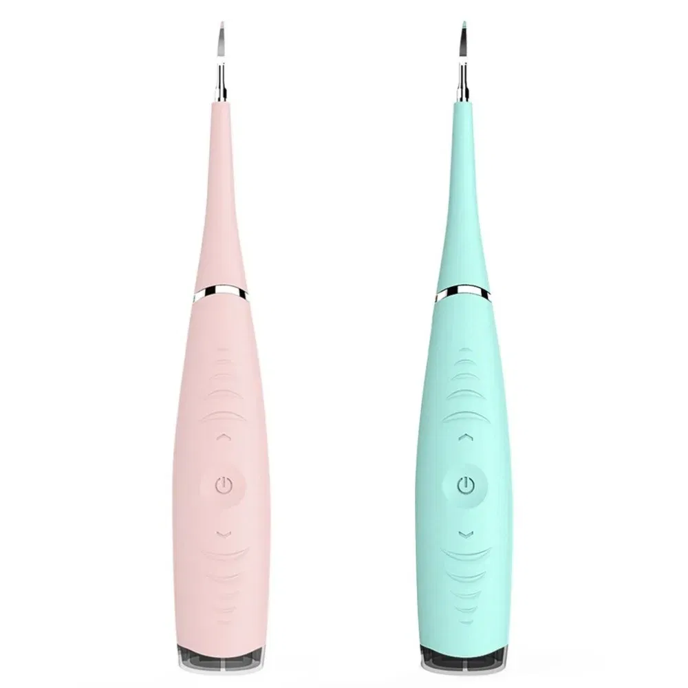 Color: Pink - Portable Electric Sonic Dental Scaler Tooth Calculus Remover Tooth Stains Tartar Tool Dentist Teeth Whitening Toothbrush