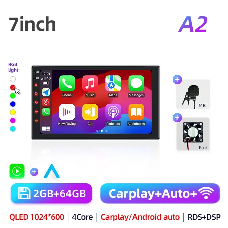 Color: Fuchsia, Ships From: CHINA - Car radio with GPS Multimedia player with Android 12 7/9/10''2 Din Universal Stereo Carplay AUTO for Volkswagen, Nissan, Hyundai