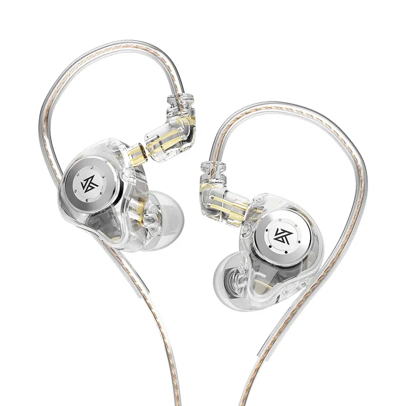 Color: WHITE - KZ EDX PRO 10mm Dual Magnetic Circuit Dynamic Drive Earphone HIFI Bass Earbud Sport Noise Cancelling Headset KZ ZSTX ZSN PRO ZAS