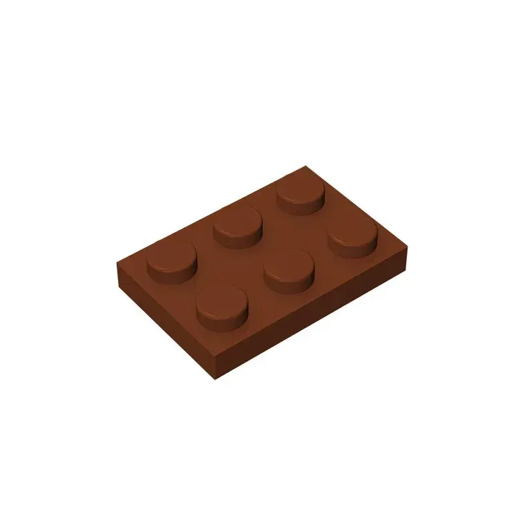 Color: plum - Gobricks GDS-510 Plate 2 x 3 compatible with lego 3021 pieces of children's DIY building block Particles Plate DIY