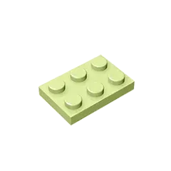 Color: Dark Grey - Gobricks GDS-510 Plate 2 x 3 compatible with lego 3021 pieces of children's DIY building block Particles Plate DIY