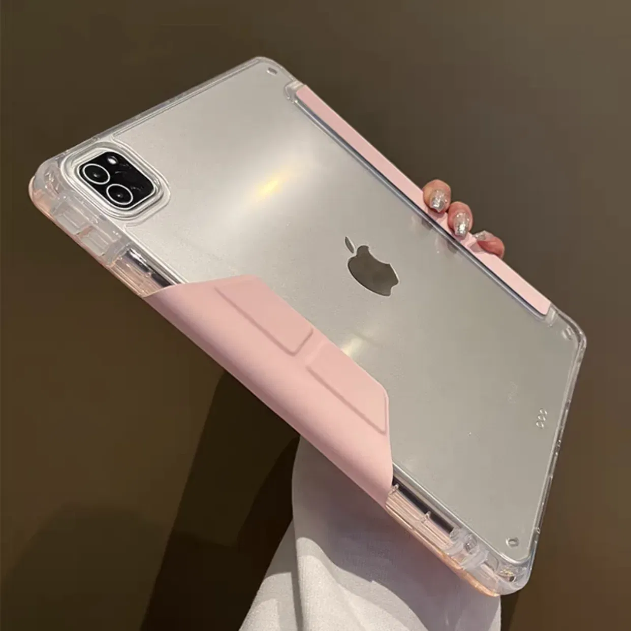 Color: Pink, Size: nine - Case Magnetic for iPad Air 11 Cover iPad Air 4 5 10th 10.9 9.7 7th 8th 9th Gen 10.2 3 pro 10.5 11 With Y-Shaped Fold Clasp Funda