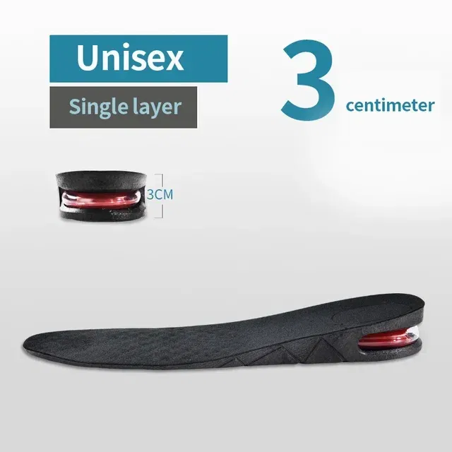 Color: black, Ships From: CHINA - Height Increase Insole Invisible Heightening Template Air Cushion Shoe Inserts Variable Height Insoles Adjustable Cut Foot Pad