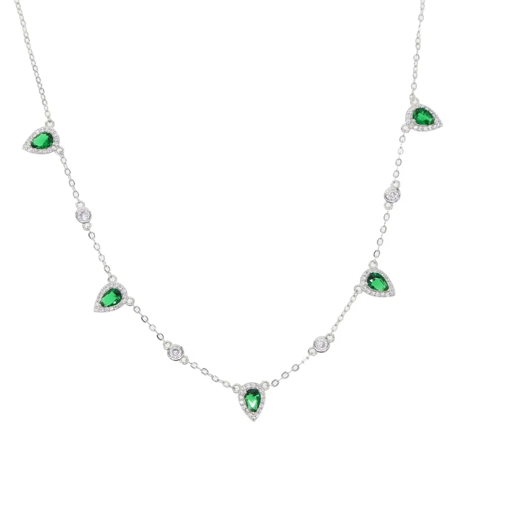 Metal Color: Imitation Rhodium Plated - Bohemia NEWest gold color Pink stone statement chain necklace choker fashion jewelry for women elegance gift stylish jewelry