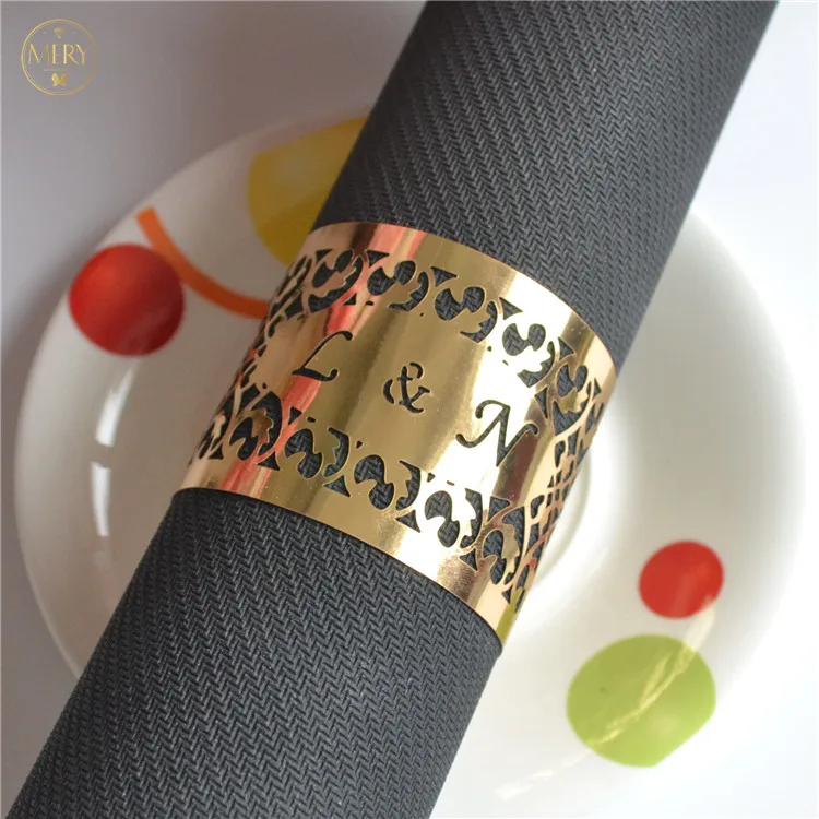 Color: DEEP BLUE, Gift Box Size: 5x5x5cm - Bar Mitzvah Party Shabbat Shalom Laser Cut Personalized Hebrew Jewish Napkin Holders