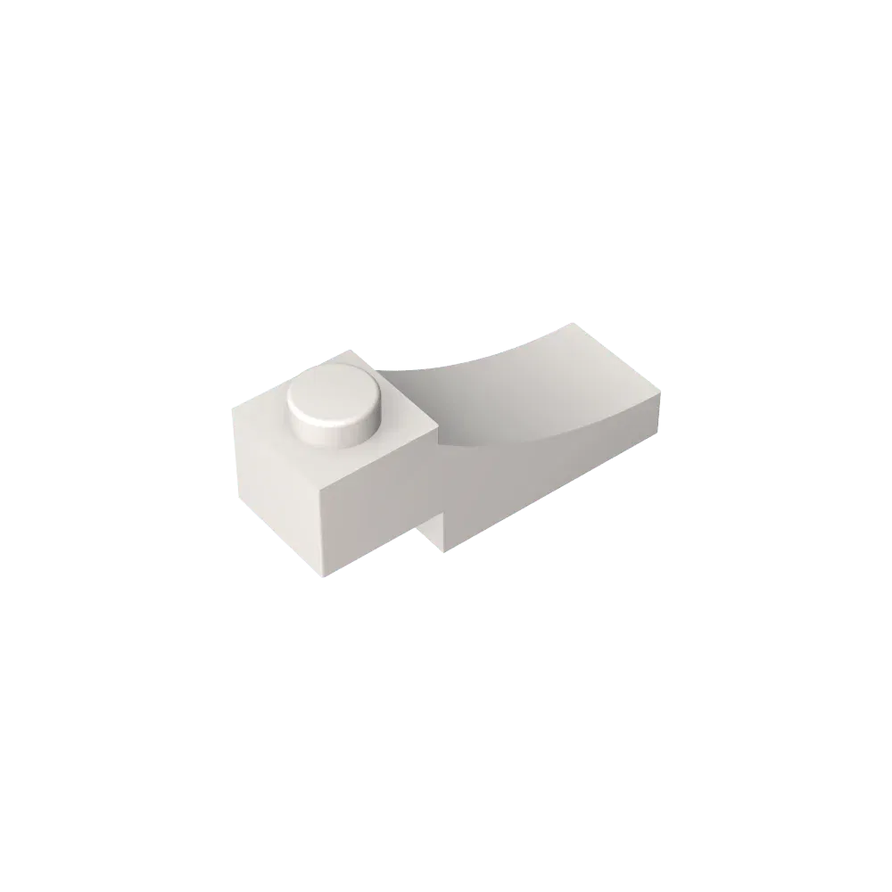Color: light yellow - Gobricks GDS-2183 Brick Curved 3 x 1 with 2/3 Inverted Cutout compatible with lego 70681 Assembles Building Blocks