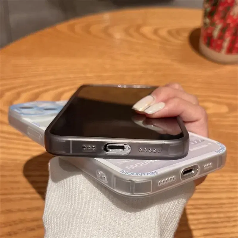 Color: SKY BLUE, Material: POLYESTER - Retro INS Sunset Sky Clouds Moon Pattern Case For Samsung Galaxy S10 S20 S21 S22 S23 S24 FE Plus Ultra Note 20 Shockproof Cover
