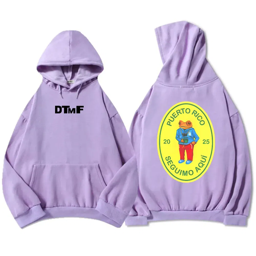 Color: WHITE, Size: XXL - DTMF Deb? Tirar Más Fotos 2025 New Album Hoodies Bad Bunny Singer Printing Sweatshirts Men Women Clothing Sudaderas Hombre Male