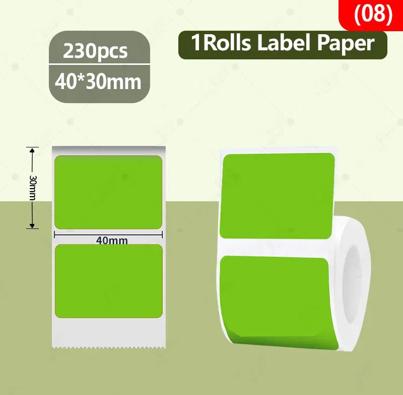 Color: PURPLE - NIIMBOT B21/B203/B3S label machine printing paper color label waterproof, oil resistant, tear resistant label