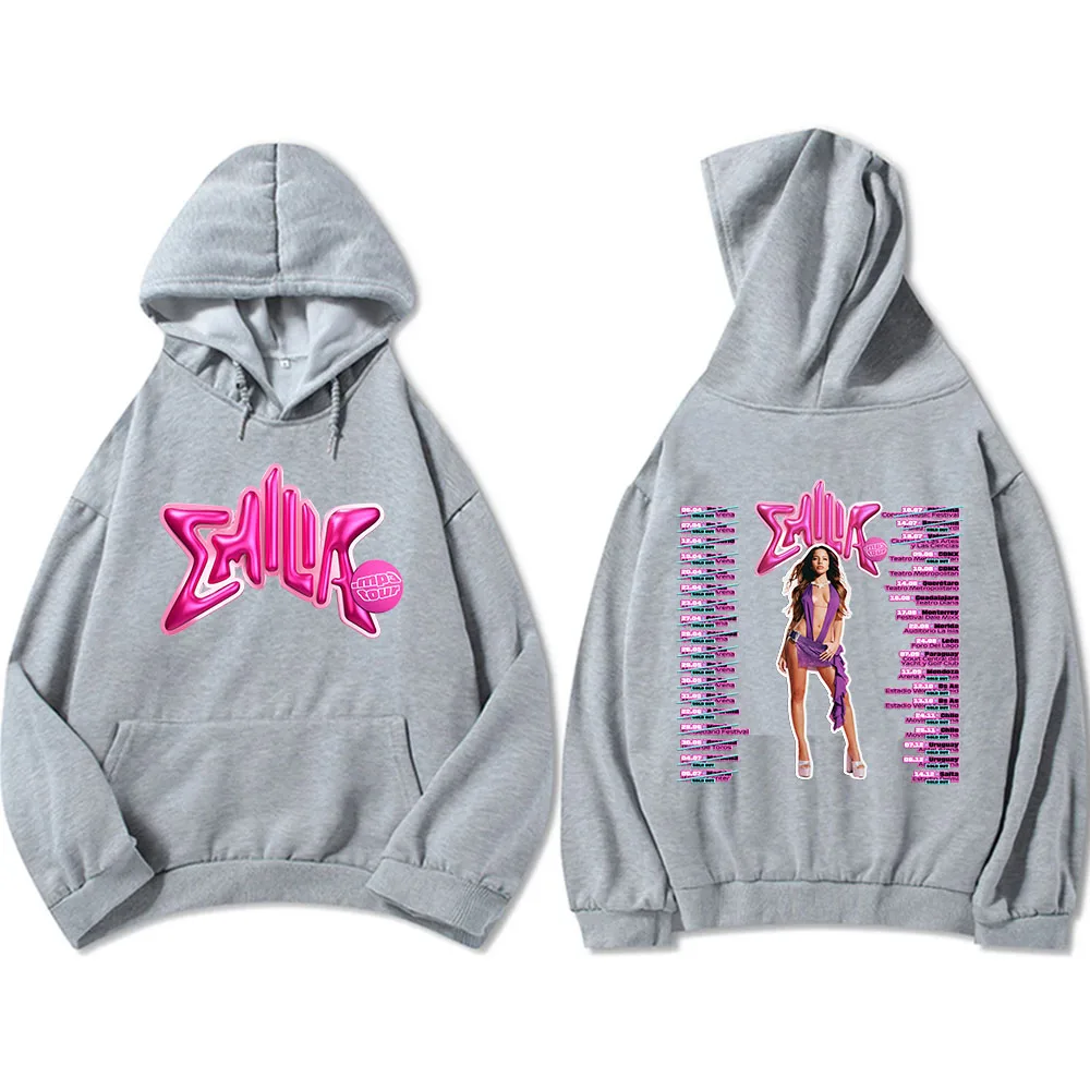 Color: SKY BLUE, Size: S - Emilia Mernes MP3 Hoodies Winter Long Sleeve Hooded Pullovers Men Clothes Fleece Pocket Singer Graphic Sweatshirts Print Hoody