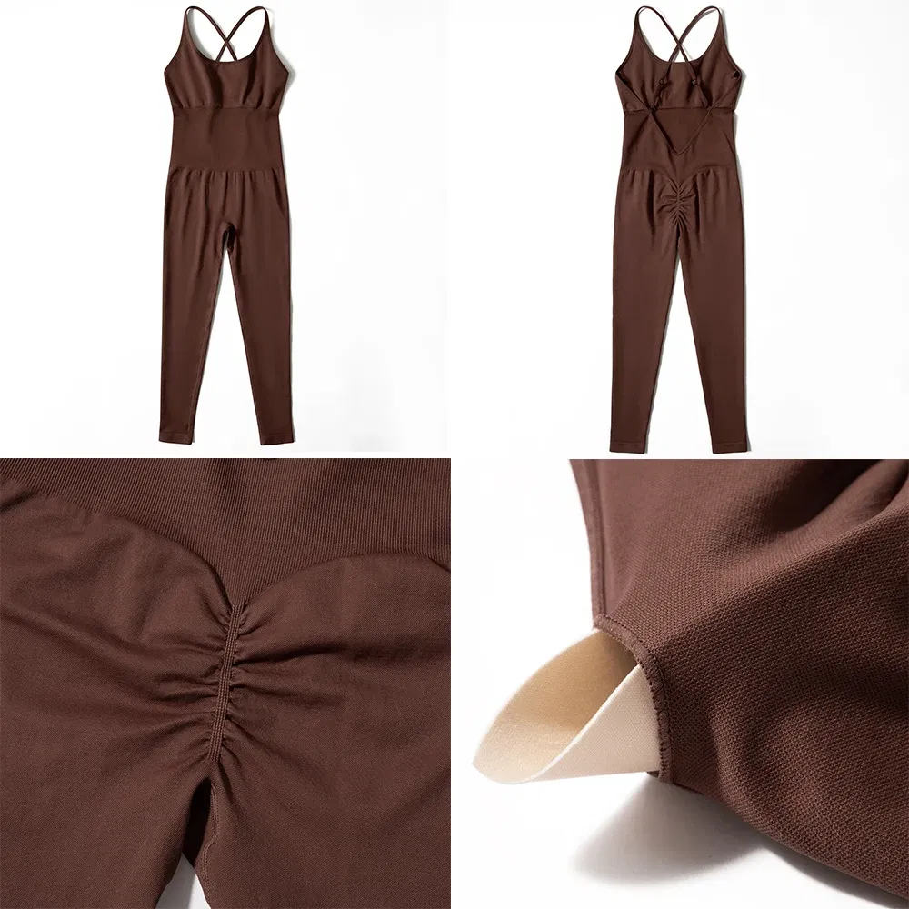 Color: Sky blue, Size: S - Bodycon Jumpsuit Women Full Seasons Casual Fitness Sporty Playsuit Sleeveless Slim Activewear All In One Jumpsuit Clothing Lady