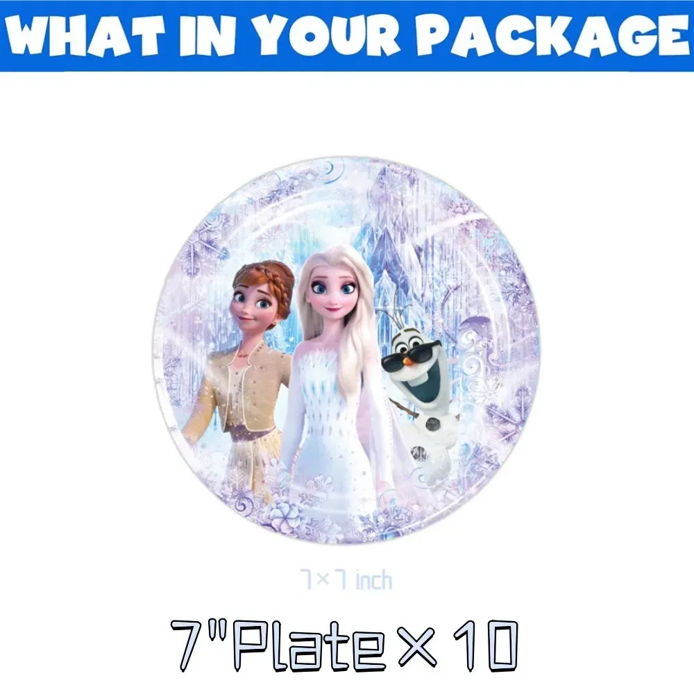 Color: Deep Sapphire, Ships From: CHINA - New Frozen Elsa Anna Party Decorations Snow Queen Theme Tableware Balloon Set Baby Shower Kids Girls Birthday Party Supplies