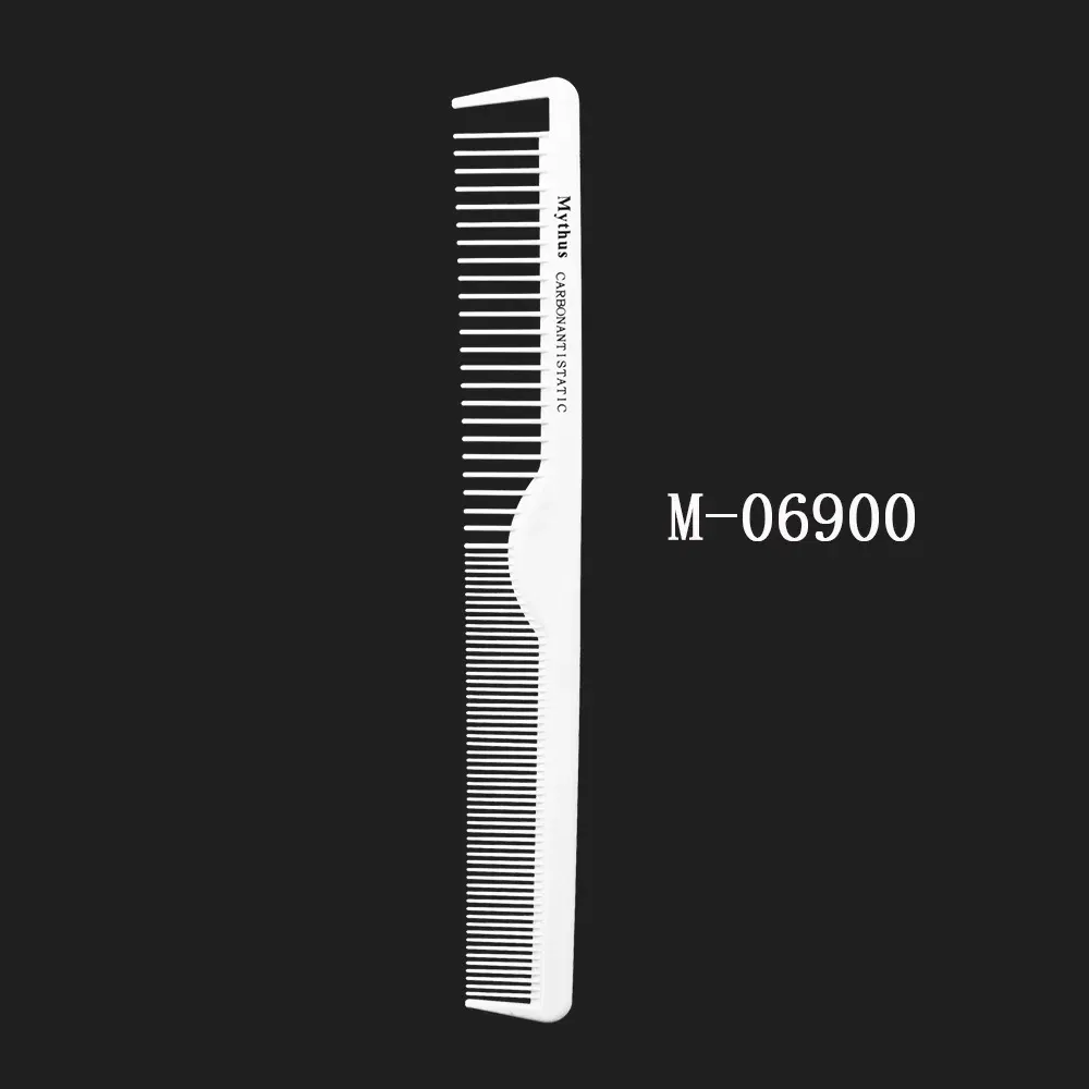 Color: Blue - Mythus Hairdressing Carbon Comb For Haircut Barber Anti Static White Rat Tail Comb Beauty Professional Hair Styling Tools Comb
