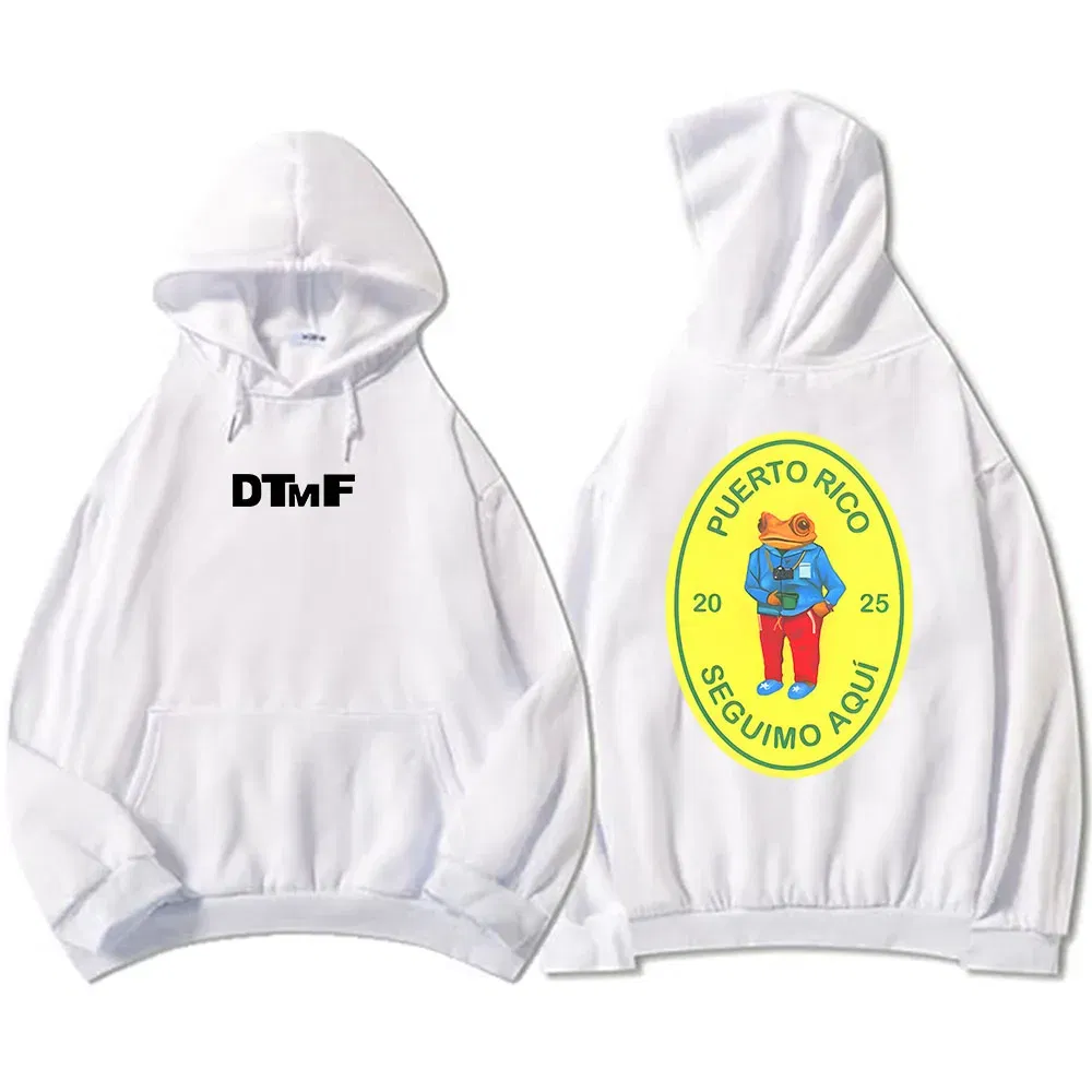 Color: Turquoise, Size: M - DTMF Deb? Tirar Más Fotos 2025 New Album Hoodies Bad Bunny Singer Printing Sweatshirts Men Women Clothing Sudaderas Hombre Male