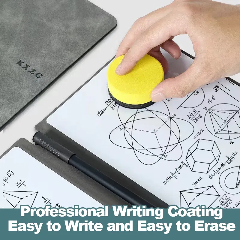 Color: Option 4 - Erasable Whiteboard Notebook A5 Leather Portable Drafting Notebook Writing Board Desktop Memo Pad