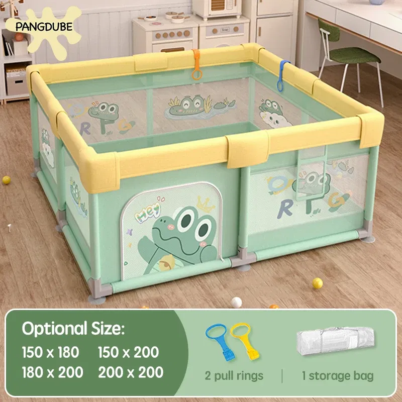 Color: black, Ships From: CHINA - PANGDUBE Crocodile Baby Play Fence with Storage Bag & Hand Rings Playpen for Baby Playground Baby Ball Pool Children's Playpen