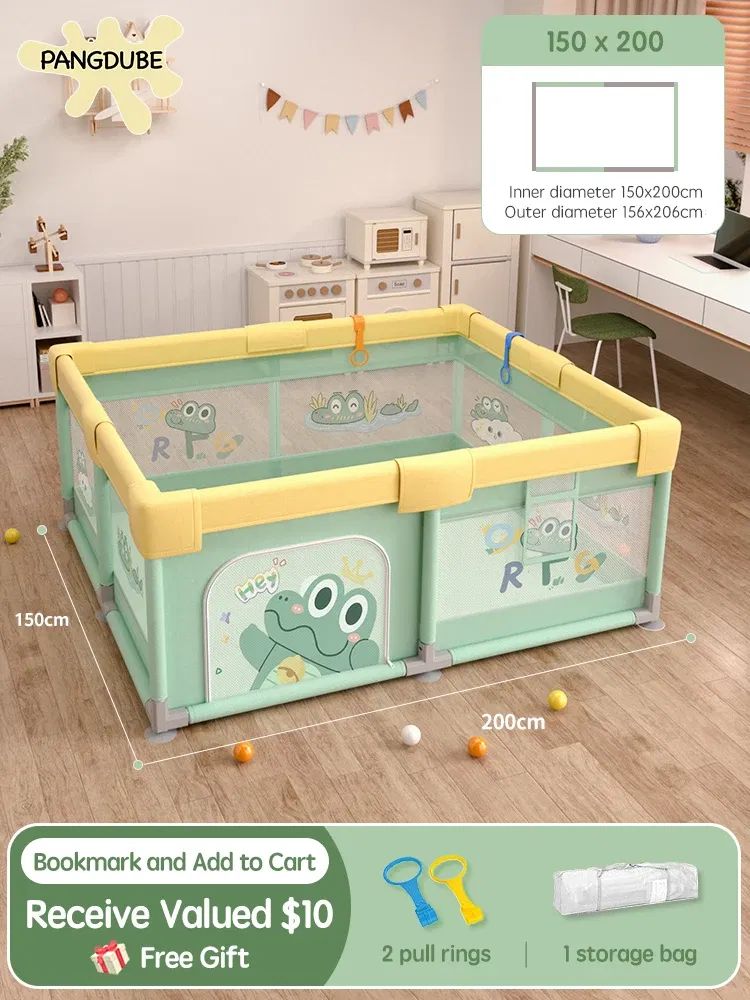 Color: black, Ships From: CHINA - PANGDUBE Crocodile Baby Play Fence with Storage Bag & Hand Rings Playpen for Baby Playground Baby Ball Pool Children's Playpen