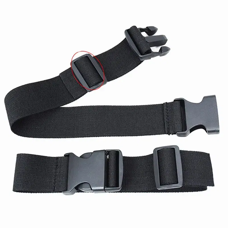 Color: Pink - 2pcs Travel Tied Black Durable Nylon Cargo Tie Down Luggage Lash Belt Strap Plastic Buckle Travel Kits Outdoor Camping Tool