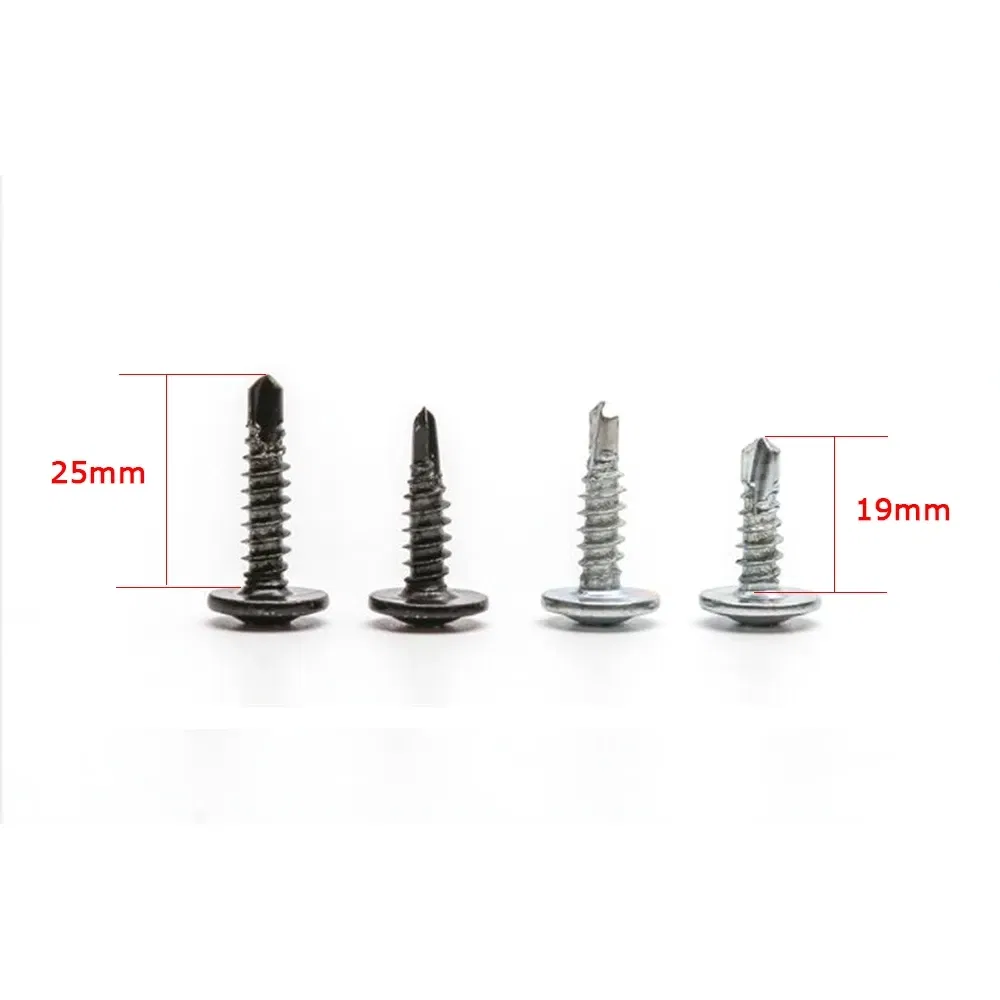 Color Name: Silver - Carbon Black/Silver Steel Phillips Head Self-tapping M4 M5 screws Fits For universal Car Rear Bumper lip Diffuser Installation