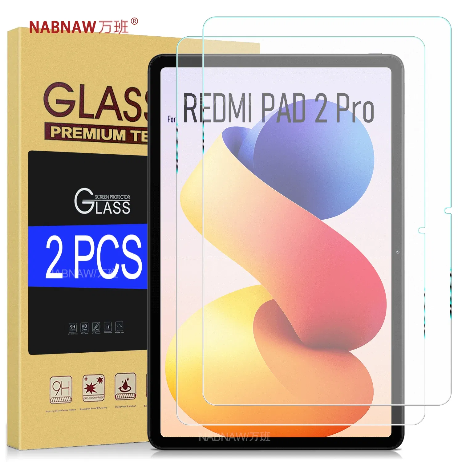 For Redmi Pad 2 Pro Full HD Tempered Glass Film Screen Protector On Xiaomi Redmi Pad 2 Pro 12.1 PC Scratch Proof Cover 2-Pack