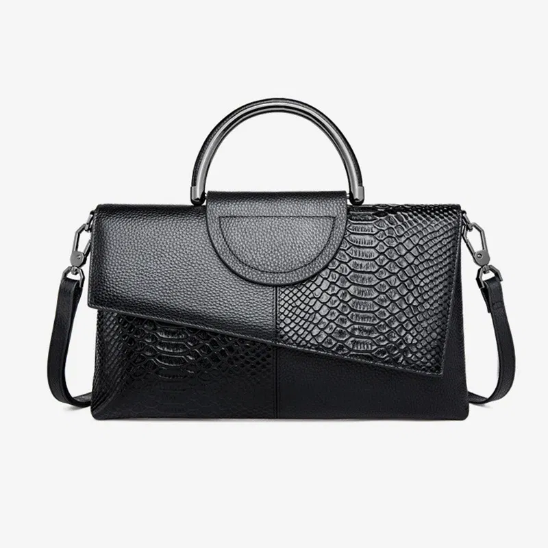 Color: Blue - PU Synthetic Leather Women's Shoulder Crossbody Bag Fashion Casual Dinner Wedding Alligator Pattern Flap Handbag and Purse