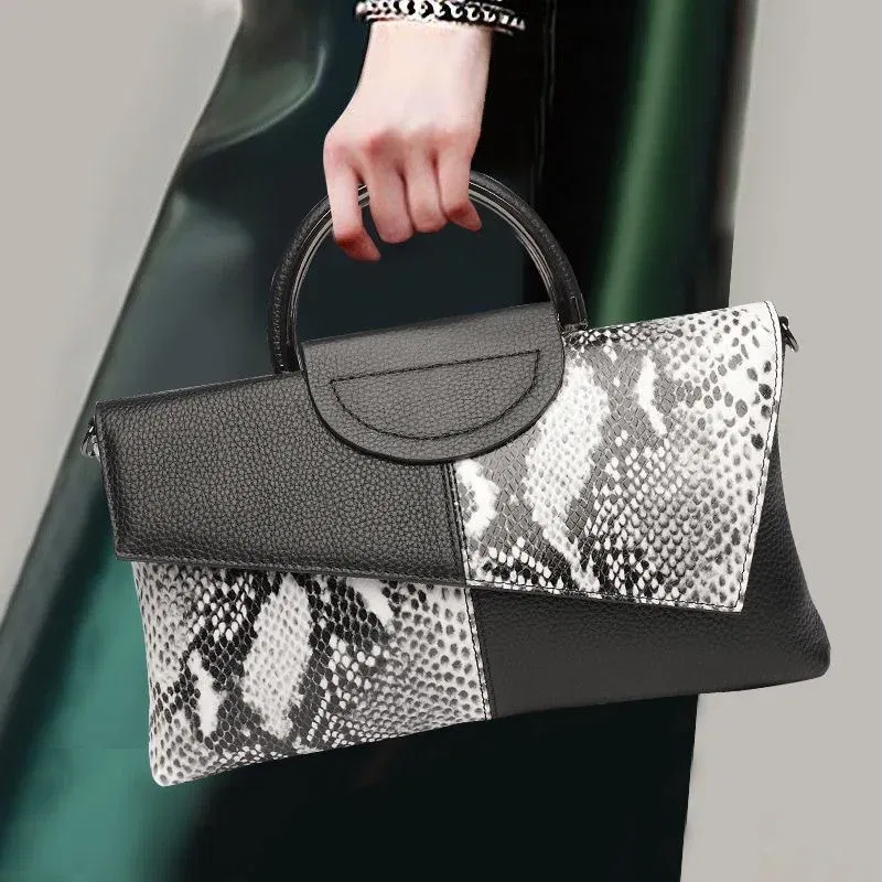 Color: Blue - PU Synthetic Leather Women's Shoulder Crossbody Bag Fashion Casual Dinner Wedding Alligator Pattern Flap Handbag and Purse