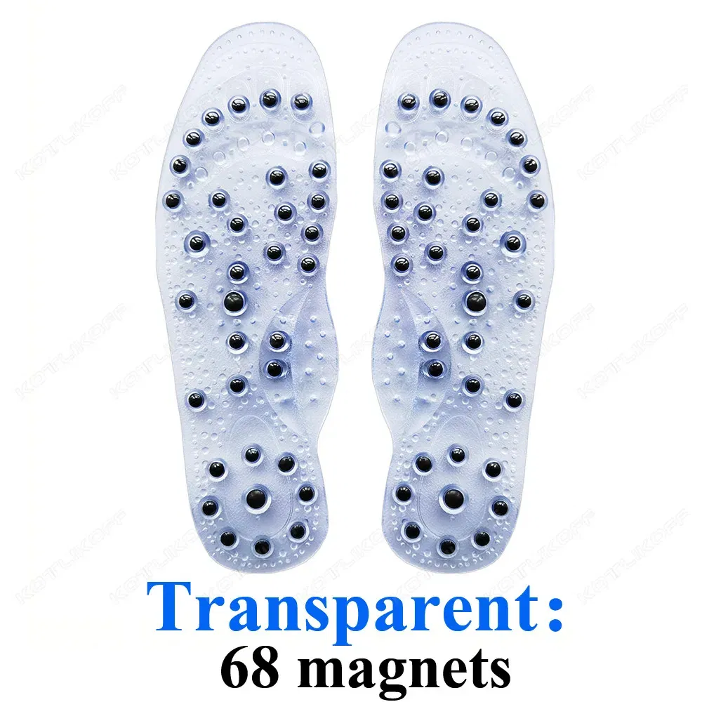 Color: black, Shoe Size: 0.5 - Magnetic Therapy Massage Insoles For Shoes Foot Acupressure Enhanced Magnetic Insole Point Therapy Feet Body Detox Insert Pads