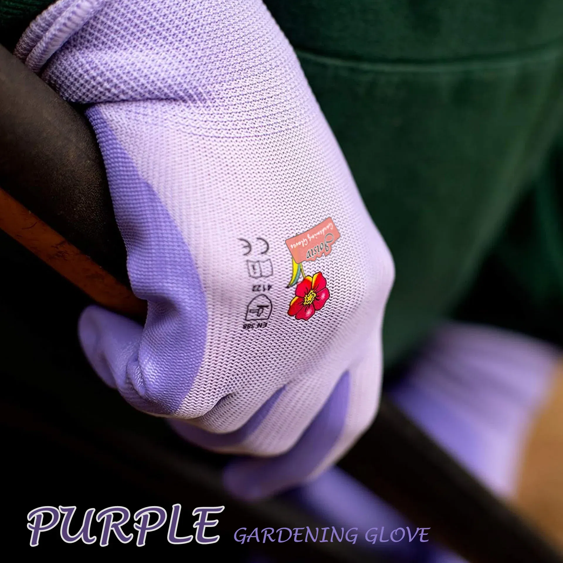 Color: Pink, Ships From: CHINA - 1 Pair, 3 Colors Available: Women?™s Nitrile Garden Gloves for Digging, Planting, Weeding; Nail & Finger Protection