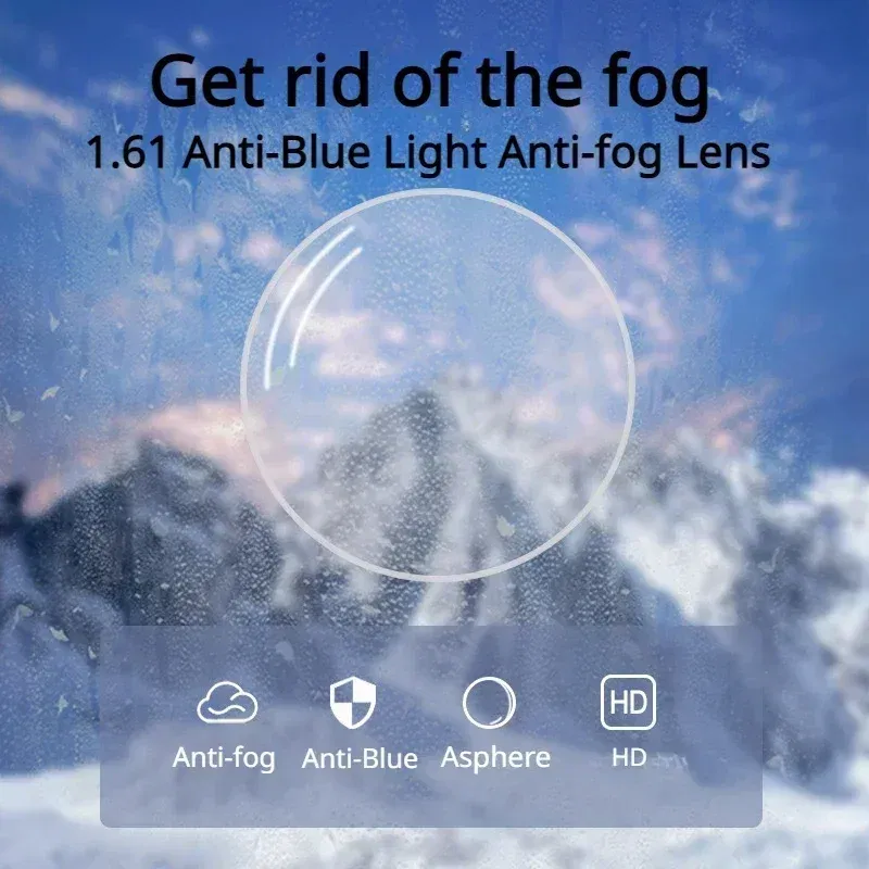 Ships From: CHINA, Lenses Color: green, Lens Index: 1.56 - VICKY Anti-blue Light Reading Lenses Anti-fog Lenses 1.61-1.67-1.74 Prescription Anti-fog Eyeglass Cloths
