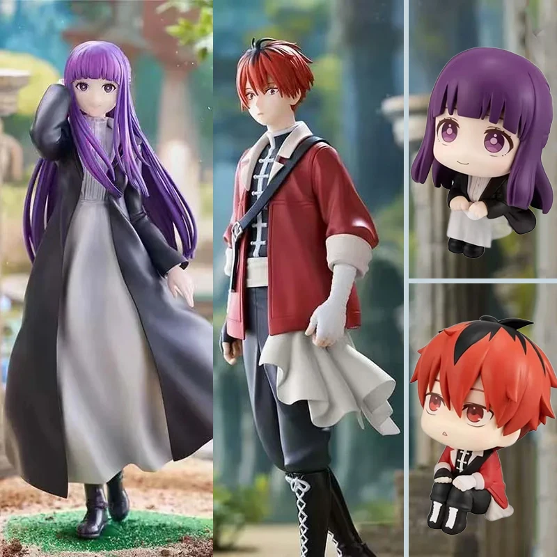 Color: Blue - Anime Beyond Journey End Frieren Figure Fern Action Figures Cute Stark Figurine Look Up Model Decor Dolls PVC Collectible Toys